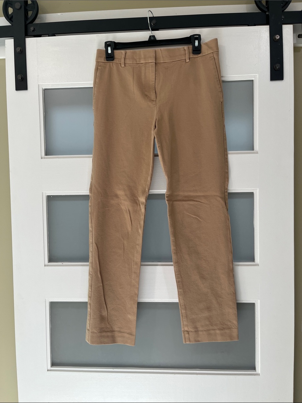 Ann Taylor Cropped Straight-Leg Pants in Tan 4T 4 tall